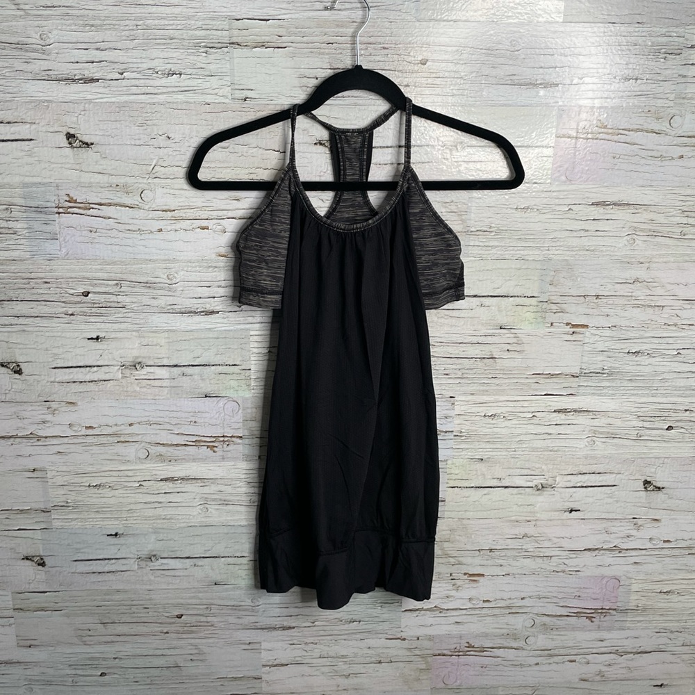 Lululemon gray black no limit tank top size 8
